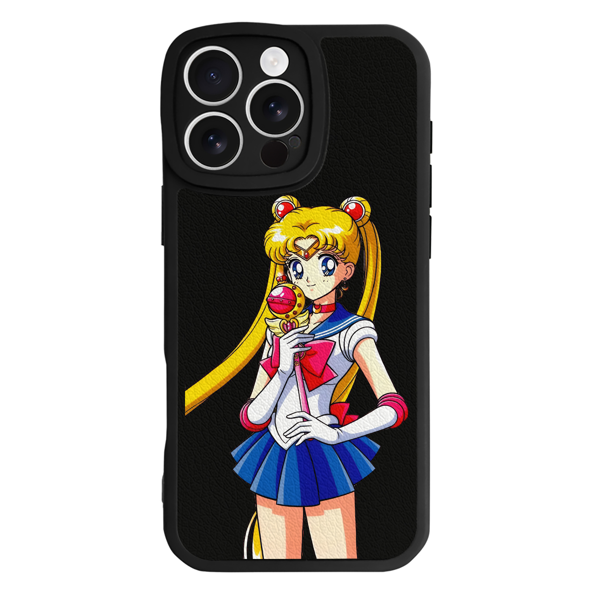 （画像用） 美少女戦士セーラームーン 月野 うさぎ つきの うさぎ Sailor Moon Tsukino Usagi 【iPhone 16シリーズ対応】シリコンスマホケース（レザー調） 材質：シリコン
